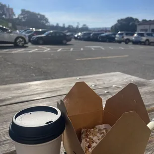 Coffee and carrot cake!
