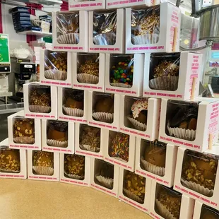 a stack of cupcakes