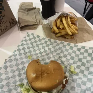 Fried Chicken Sandwich with fries
