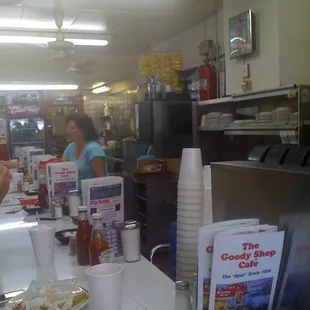 This is an inside picture of the lunch counter.