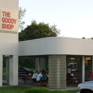 the outside of a goody shop