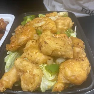 Salt and pepper shrimp (was fine wouldn&apos;t order again)