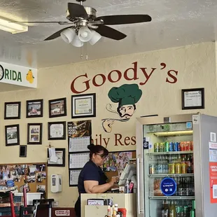 a woman working in a restaurant
