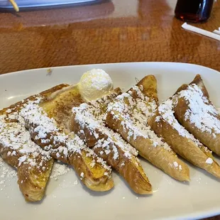 a plate of french toast