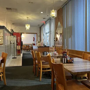 Inside, diner aesthetic