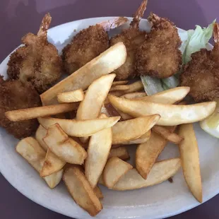 6 pc. Butterfly Shrimp with fries