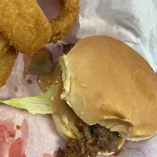 Guber burger combo with rings