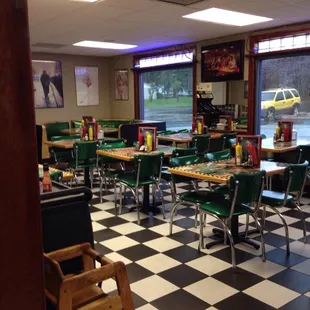 50's style dining area.
