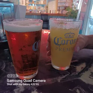 Cold Yingling and a margarita