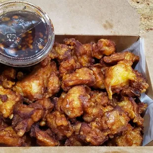 10 piece Korean fried chicken with soy garlic sauce