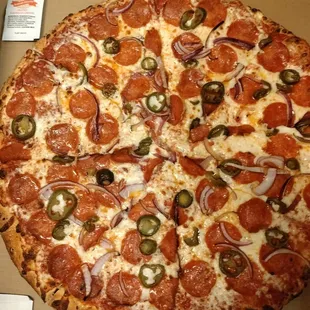 a pepperoni pizza