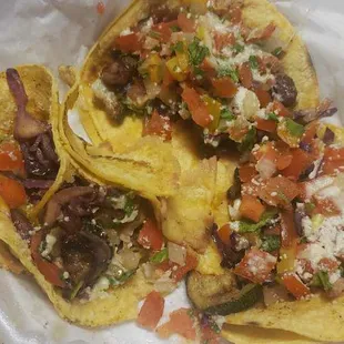 My amazing vegetarian tacos made by Michelle.