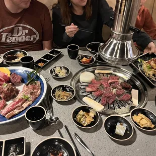 Lots of meat and sides