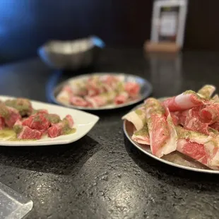 Marinated Brisket, Marinated Boneless Short Ribs