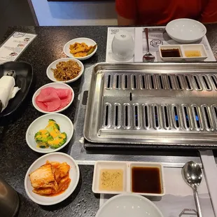 various dishes of food