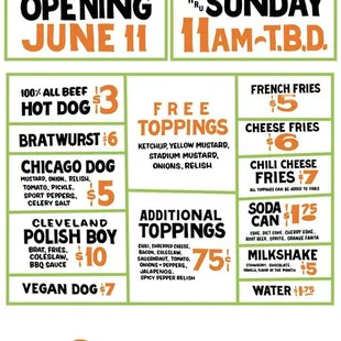 Menu! Lobster rolls to come...