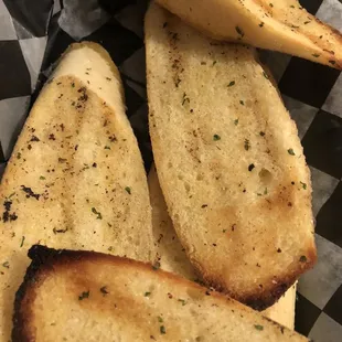 a close up of some bread