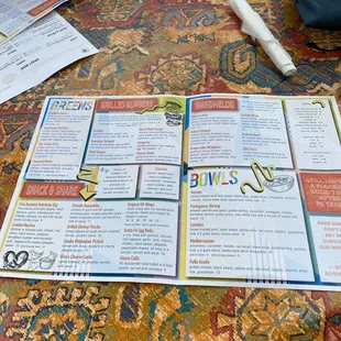 Menu as of September