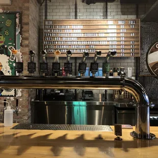 Menu and Beers on Tap