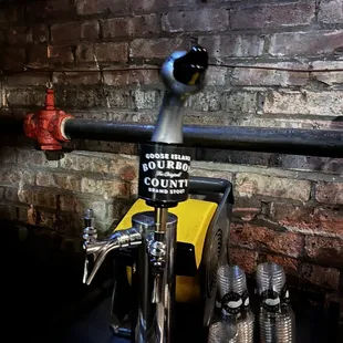 a faucet on a counter