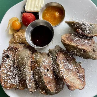 Fresh toast with house made bread and gooseberry jam