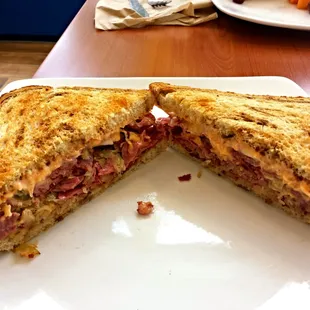 The visually appealing Reuben sandwich