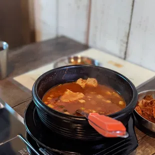 a bowl of soup and a bowl of stew