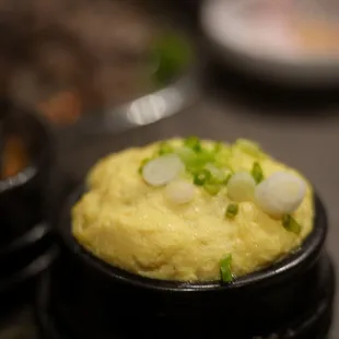 kkeranchim very fluffy and tasty with green onions sprinkled on top!