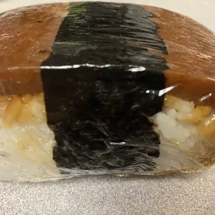 Sauce is not sweet yet on the stronger side for me. Wished they had plain spam musubi.