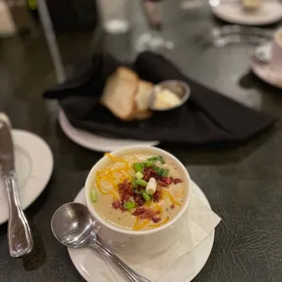 Loaded potato soup, was loaded with flavor, holy moly!