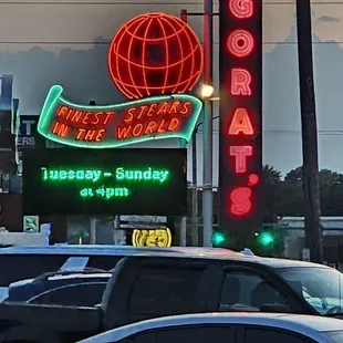 Sign out front