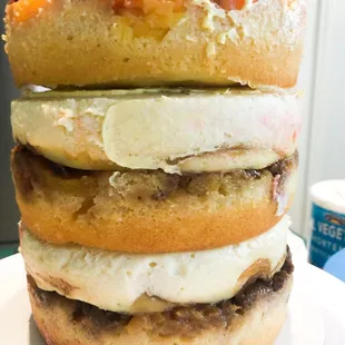 Layers of Pineapple upside down cheesecake Cake