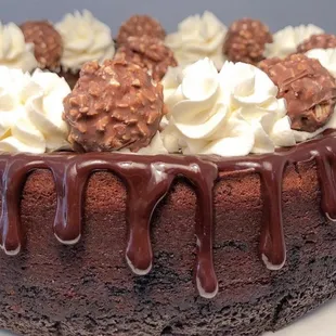 a chocolate cake on a plate