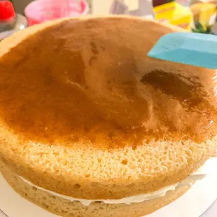 Filling of de la Rosa mazapan cake