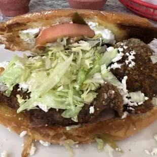 Torta de milanesa open