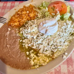 Green chicken enchiladas