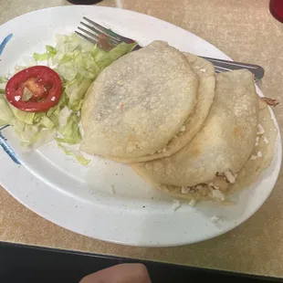 This is there Gordita with no frijol no thing just chicken and cheese the tortilla wasn&apos;t even cooked all the way