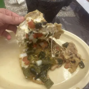 rajas, frijoles y queso