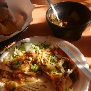 Their awesome beef &amp; cheese enchiladas! So good!!