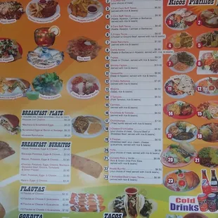 ramen and noodles, menu