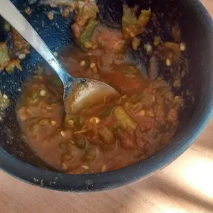 Their famous Salsa! Hot!!