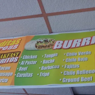 menu, pizza