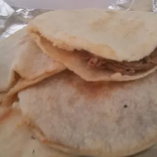 a close up of a tortilla