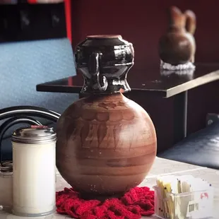 A huge bottle of water on the table that keeps the water nice a chilled.  Plus, they&apos;re pretty.