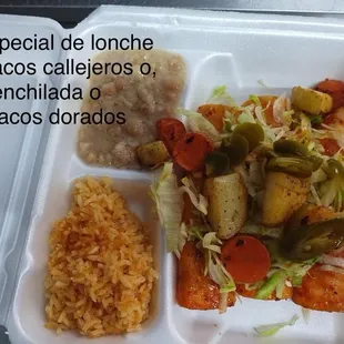 Lunch special enchiladas