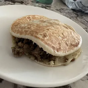 Picadillo y queso