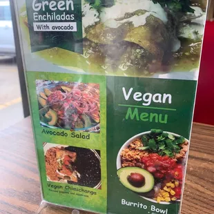 Vegan menu offered at this Mexican restaurant!