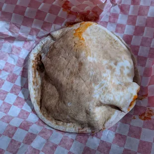 a burrito in a wrapper