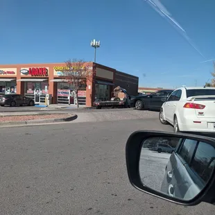 a view of a parking lot