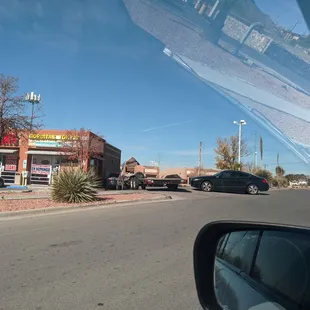 cars parked on the side of the road